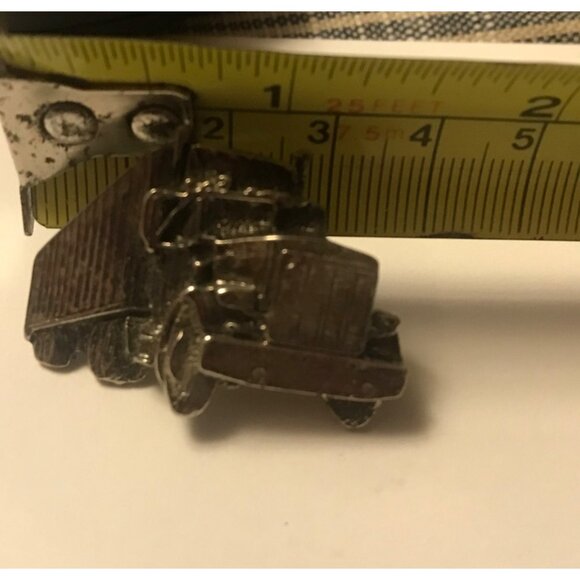 Vintage Metal Semi Truck Lapel Pin 1.75 " long Transport Truck 18 Wheeler - Picture 5 of 5